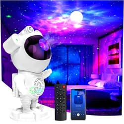 AB AttaBoy Starry Sky Projector Night Light - Astronaut Projector Galaxy,Bluetooth Speaker,Starry Nebula Ceiling LED Lamp with Timer and Remote,Room Decor Aesthetic,for Christmas,Birthdays,Kids,Adults