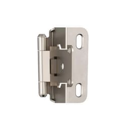 Amerock Cabinet Hinge 1/2 inch (13 mm) Overlay 𝐇inge Satin Nickel 2 Pack Self-Closing 𝗛inge Partial Wrap 𝙷inge Cabinet Door 𝖧inge