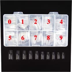 Beuniar Acrylic Nail Tips Clear 500Pcs French Artificial False Tip for Manicure Nails Art Salons & Home DIY