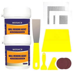 WDSHCR Drywall Repair Kit Drywall Hole Repair Patch Kits Wall Spackle Repair Paste with 8.5OZ White Wall Repair Putty with Scraper, Wall Surface Hole Fill Quick and Easy Solution (2Pack)