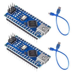 ALMOCN 2pcs for Nano V3.0 Module ATmega328P 5V 16MHz CH340G Chip Microcontroller Development Board USB Cable for Arduino