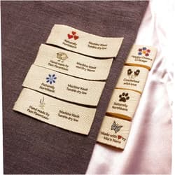 DOYOUWE 70x20MM Custom Sewing Labels Personalized Sew On, Custom Clothing Labels, Personalized Sewing Labels for Handmade Items, Tags for Knitted Things