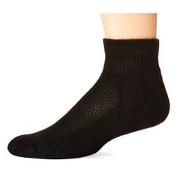 thorlos unisex-adult Jmx Maximum Cushion Ankle Running Socks Large Black (1 Pair)