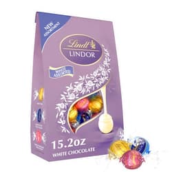 Lindt LINDOR Assorted White Chocolate Candy Truffles, Easter Chocolate Candy, 15.2 oz. Bag