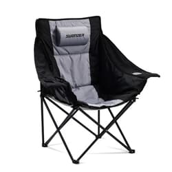 Swonder Oversized Moon Camping Chair with Innovative 2-in-1 Removable Seat Cushion for All Seasons, Heavy-Duty Fully Padded Folding Outdoor Chair with Headrest and Carry Bag