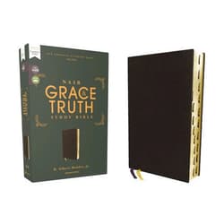 By Zondervan (Author), R. Albert Mohler Jr. (Editor) NASB, The Grace and Truth Study Bible (Trustworthy and Practical Insights), Bonded Leather, Black, Red Letter, 1995 Text, Thumb Indexed, Comfort Print