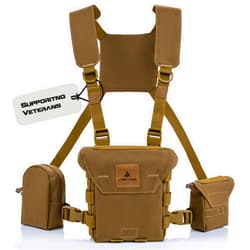 Lone Trail Binocular Harness Chest Pack, Bino Harness With Rangefinder Pouch, Binocular Case, Hunting Binoculars with Chest Harness, Bino Chest Harness, Binocular Chest Pack, Hunting Chest Rig