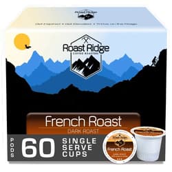 Roast Ridge Single Serve Coffee Pods for Keurig K-Cup Brewers, French Roast, 60 Count