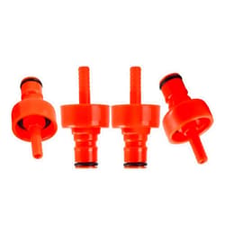 MRbrew Plastic Carbonation Cap, 4 PCS Ball Lock Keg Post 5/16'' Beer Line Nipple Barb Homebrew Kegging Soft Soda Drink PET Bottles Counter Pressure Bottle Filling Cap with Spare Sealing Gasket O-rings