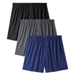 BAMBOO COOL Mens Boxers Durable Comfortable Boxer Shorts for Men Loose Ultra-Soft Men's Underwear (3 or 5 Pack)