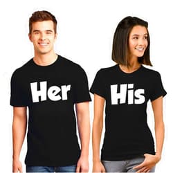 CRAZYDAISYWORLD Unisex Custom Matching Couples Name & Number for Him Her - Multi Colors Couple T-Shirt