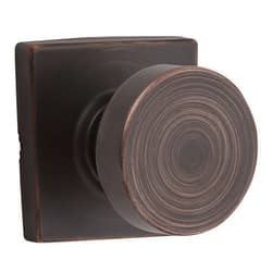 Kwikset 720PSKSQT-11P Pismo Knob with Square Rose Passage Lock with 6AL Latch and RCS Strike Venetian Bronze Finish