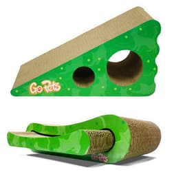 GoPets Premium Cat Scratcher Bundle with Reversible Wedge Shaped Incline Scratching Post and Infinity Lounge Ergonomic Corrugated Cardboard Bed Scratcher with Insert and Cutouts to Hide Toys