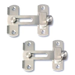 Alise 2 pcs Flip Latch Gate Latches, 4 inch Heavy Duty Stainless Steel Door Latch,Safety Gate Hardware for Barn Wood Fence Sliding French Doors,Brushed Nickel MS9001-2P