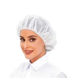 ZMDREAM Hair Nets Disposable Bouffant Cap for Cooking Lab Beauty 24-inch White & Black