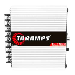 Taramp's TL 1500 Full Range 390 watts RMS 3 Channels Car Audio 2 Stereo Channels 1 Sub Channel Class D Amplifier, RCA/Wire Input, Bass Boost 13.8 VDC System, White
