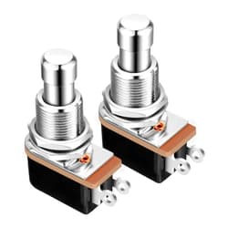 Gebildet 2pcs Momentary Soft Touch Foot Switch Normally Open SPST 2 PIN Stomp Box Push Button Footswitch for Guitar Effect Pedal