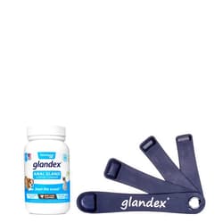 Glandex Anal Gland Support Fiber Supplement for Dogs & Cats 2.5oz Beef with Measuring Scoop Bundle
