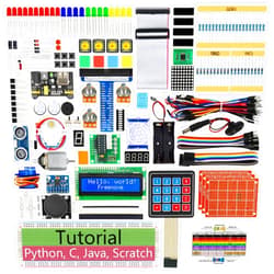 Freenove Ultimate Starter Kit for Raspberry Pi 5 4 B 3 B+ 400 Zero 2 W, 962-Page Detailed Tutorial, Python C Java Scratch Processing Code, 223 Items, 128 Projects (Raspberry Pi NOT Included)