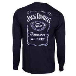 212 Main Jack Daniels Jack Daniels Classic Label Graphic Mens Black Long Sleeve Shirt - Extra Large