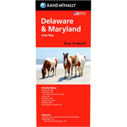 Rand McNally Easy to Read: Delaware, Maryland State Map