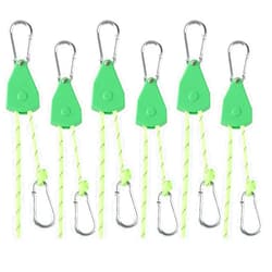 KOVKCOVB Longer 15ft Ratchet Strap Rope Tie Down Rope Rollers 6 Pack Paracord Tarps Tie Downs Small Cam Jam Retractable Paracord Ropes Tightener for Tent Canopy Use 1/8 inch