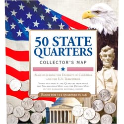 By Peter Pauper Press (Author), David Lindroth (Illustrator) 50 State Quarters Map (includes space for the Philadelphia and Denver mints!)