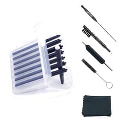 Elonvoc (4 Packs) Hearing Aid Wax Guard Filters (32 Units) Replacement Wax Cerumen Stop Wax Traps for Phonak, Widex, Unitron and Resound - 5 pieces Hearing Aid Cleaning Kit Accessories with Carry Case