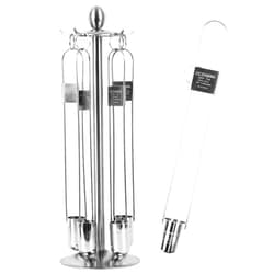 GELTTULU Zahn Cup Immersion Viscosity Cup,#1 to #5 Dip Type 44ml Stainless Steel Viscometer Flow Cup with Storage Rack for Paint, Ink, Dye, Lacquers, Food, Syrup,Oil(5 pcs）