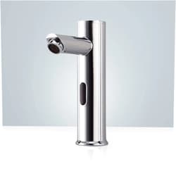 Fontanashowers Fontana Showers Solo Commercial Automatic Touchless Sensor Faucet - FS-509N Contemporary Style Deck Mount Solid Brass Without Mixer Cold Water Sensor Faucet - Chrome Finish