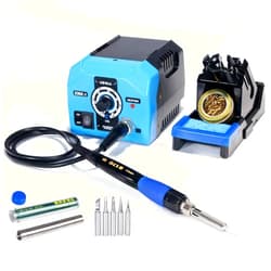 YIHUA 936A II Soldering Iron Station Kit, 65W with Intelligent Working Light. Easily Adjustable from 392℉～896℉. With Plug-in Iron Handle, a Solder Iron Stand, Solder Wire & 5 extra Solder Tips.