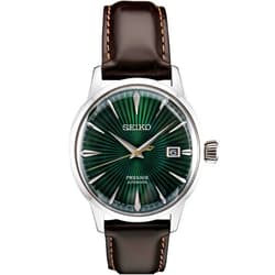 SEIKO Automatic Watch for Men - Presage Cocktail Time - Patterned with Golden Numerals and Date Calendar, 50m Water-Resistant