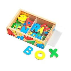 Melissa & Doug 52 Wooden Alphabet Magnets in a Box - Uppercase and Lowercase Letters