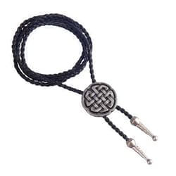 LIANCHI Western Black Bolo Tie for Men and Women,Native American Leather Bolo Tie String