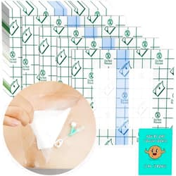 Hola Health Waterproof Shower Cover Shields, Non-Stick Center Pad for Dialysis Port Picc Line Chest Catheter PD Peritoneal Dialysis Chemo Feeding Tube Peg G-Tube Patient Bandage Protector, 6