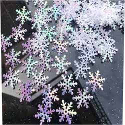 DIYASY 800 Pieces Christmas Snowflake Confetti, Glitter Sliver Sequins for Xmas Party Table Decorations 3 Size