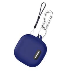 YQGFashbf Compatible with Anker Soundcore Liberty 4 NC Case Cover with Keychain Hook Lanyard, Soft Silicone Shockproof Protective Case Skin for Soundcore Liberty 4 NC Wireless Earbuds (Blue)