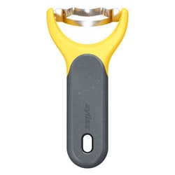 Zyliss Corn Stripper, Extra Sharp Stripper for Corn on The Cob Sweetcorn with Sustainable Wheatstraw Comfy Grip, Cover for Safety, Stainless Steel, Dishwasher Safe