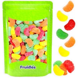 Fruidles Assorted Fruit Gummi Slices Candy, Delicious Sugar Coated Fruit Flavors Gummies (Half-Pound)