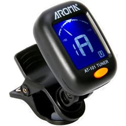 Feluog Clip On Guitar Tuner For All Instruments, Ukulele, Guitar, Bass, Mandolin, Violin, Banjo, Large Clear LCD Display For Guitar Tuner, Chromatic Tuner