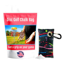 HYZER HOUND DISCS Disc Golf Chalk Bag | Dry Your Hands in the Heat of Summer | Attaches to Bag with a Carabiner | Improve Your Hand Grip for Consistency | Essential Disc Golf Accessories | Chalk