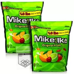 Ballard Products Mike and Ike Original Flavors Pack of 2 Bags - 28.8 Ounce Each - 2 Bags of Chewy Movie Candy Bulk Pack - Mike and Ike Candy Bulk Pack - Bundle with Ballard Products Pocket Bag Fruit 1.8 Pound (Pack of 1)