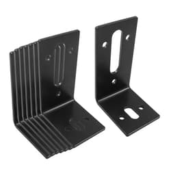 Biaungdo 4 Pcs Black Adjustable L Bracket with Slot, 3¼