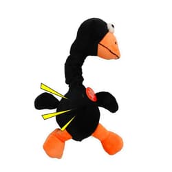 SPOT Chirpies Plush Dog Toy - Plush Dog Toy Makes Bird Sounds, Singing Cuddle Toy for Small and Large Dogs, Stretchy Bungee Neck, Recycled Stuffing - 14in, Assorted Bird Characters/Colors