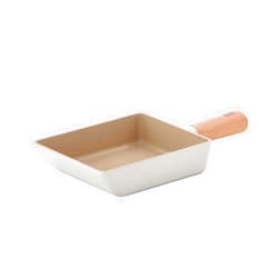 Neoflam FIKA 6inch 15cm Ivory IH Square Egg Pan, Impact Induction Heating
