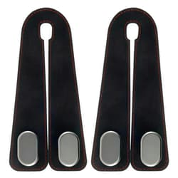 FALESOUL Car Hooks for Headrest, 2 in 1 Car Seat Back Storage Hook, Dual Headrest Organizer Hangers for Purses, Bags & Phones, Leather Car Seat Back Storage Accessories for Women (Black-2Pack)