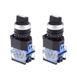 uxcell Rotary Selector Switch 3 Positions 2NO Self-Lock Latching AC 660V 10A 22mm Panel Mount (Set of 2)