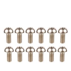 Maxiulan 12Pcs Titanium Bolts M5x10mm Bicycle Bike Disc Brake Cycle Rotor Screws Gr5 (Silver)