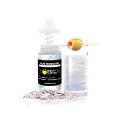 Bakell Blue Iridescent Brew Glitter Mini Spray Pump | 100% Edible Glitter For Drinks, Cocktails, Beer, Garnish & Beverages | Food Grade | Vegan, Gluten, Nut Free, Kosher (Blue Iridescent)