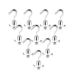 X L XLMAGNET XL MAGNET Magnetic Hooks Heavy Duty Key Holder Hanging Hooks with Neodymium Rare Earth Magnets for Suspension, Cruise, Curtains, Kitchen Ceilings, etc.（10pack）